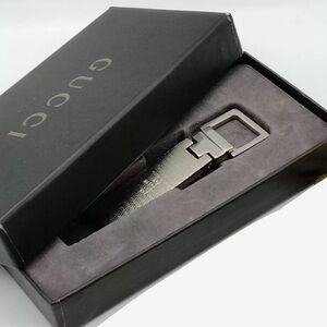 GUCCI KEY RING VINTAGE SILVER TONE BANGER